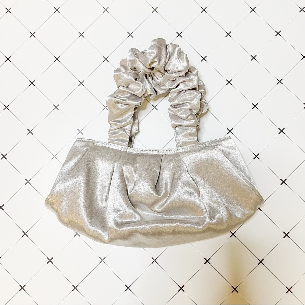ASOS Design Silver Ruched Mini Bag